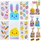 150 Pcs Easter Cellophane Bags, Easter Candy Treat Goodie Bags with Ties